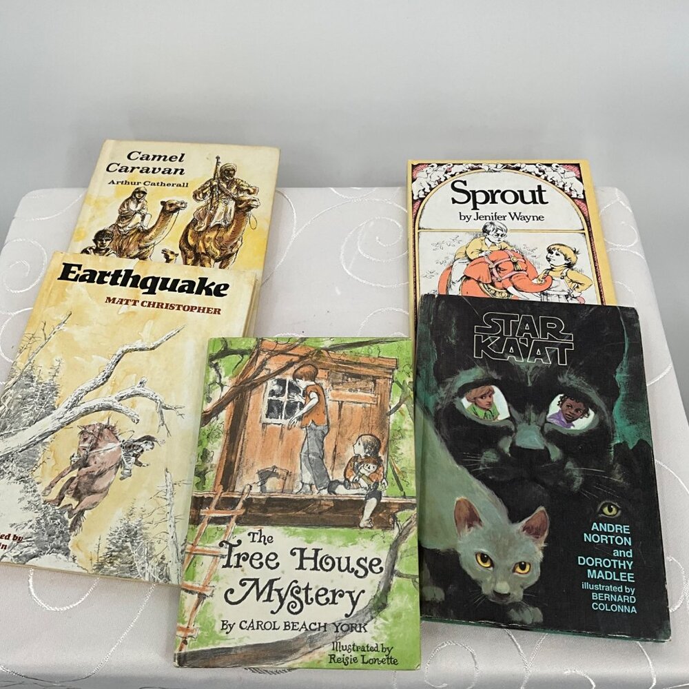 Children's Book‎ Lot - Star Kaat, Sprout Tree House Mystery, Earthquake And Came